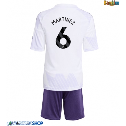 Maglie da calcio Manchester United Lisandro Martinez #6 Seconda Maglia Bambino 2025-26 Manica Corta + Pantaloni corti)